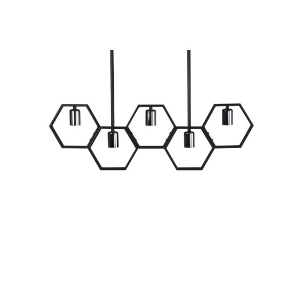 Collins - Loftlampe i metal med sekskantede former