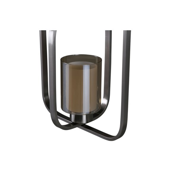 Laurie - Loftlampe i stl med glaskuppel og dobbelt stel