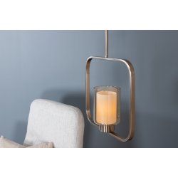 Laurie - Loftlampe i stl med glaskuppel og kvadratisk design