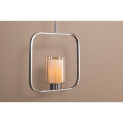 Laurie - Loftlampe i stl med glaskuppel og kvadratisk design