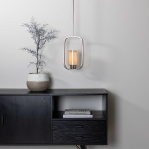 Laurie - Loftlampe i st�l med glaskuppel og rektangul�rt design