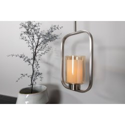 Laurie - Loftlampe i stl med glaskuppel og rektangulrt design