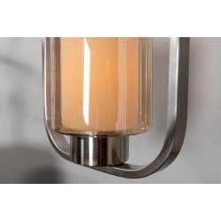 Laurie - Loftlampe i stl med glaskuppel og rektangulrt design