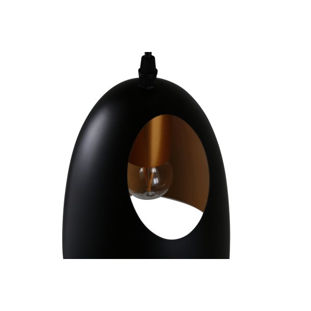 Scarlet - Pendel med en farvekombination af sort og kobber