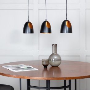 Scarlet - Loftlampe med en farvekombination af sort og kobber, tre sk�rme