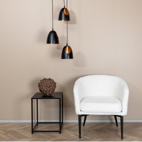 Scarlet - Hj�rnelampe med en farvekombination af sort og kobber, tre sk�rme