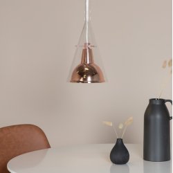 Bloomy - Pendel i kobber og glas