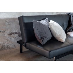 Snooze - Sovesofa i sort kunstlder