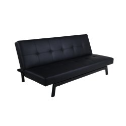 Snooze - Sovesofa i sort kunstlder