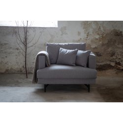 Warden - Lnestol i lysegr polyester stof