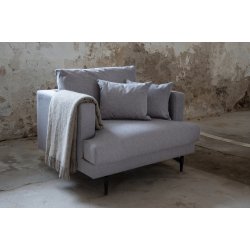 Warden - Lnestol i lysegr polyester stof