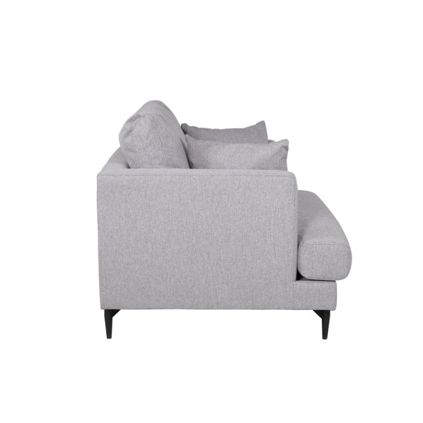 Warden - Lnestol i lysegr polyester stof