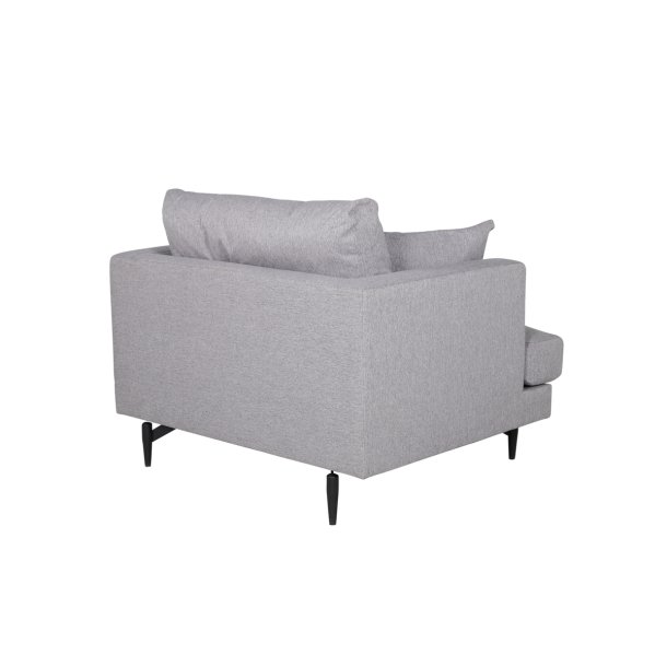 Warden - Lnestol i lysegr polyester stof