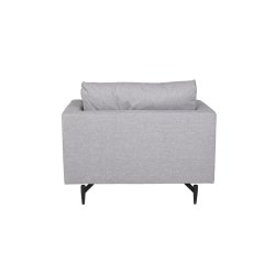 Warden - Lnestol i lysegr polyester stof