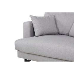 Warden - Lnestol i lysegr polyester stof