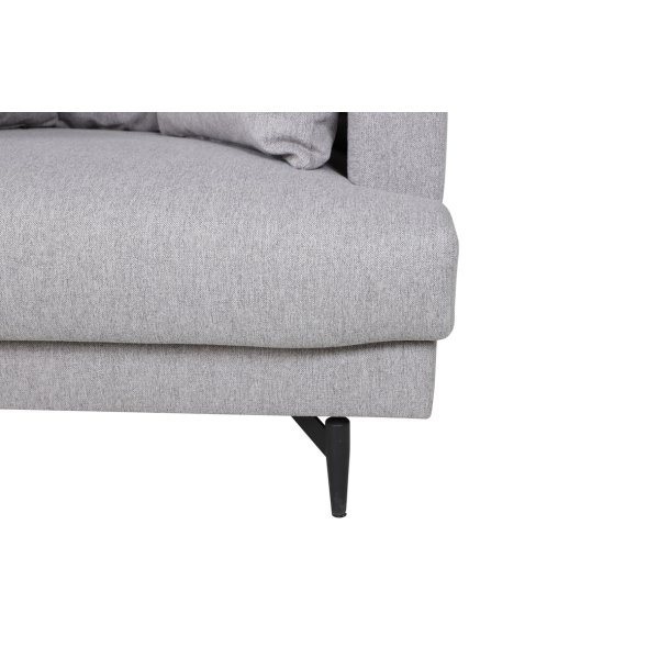 Warden - Lnestol i lysegr polyester stof