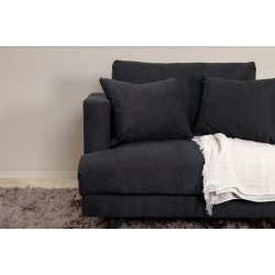 Warden - Lnestol i sort polyester stof