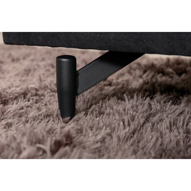 Warden - Lnestol i sort polyester stof