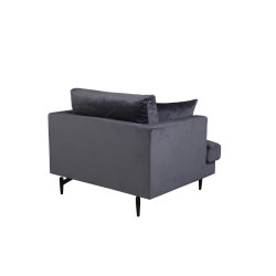 Warden - Lnestol i mrkegr polyester fljl