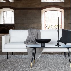 Polar - Sofa 3-personers i hvidt stof