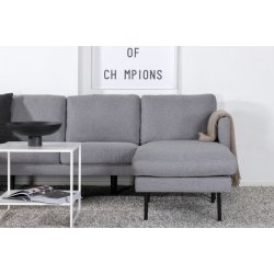 Polar - Sofa i U-form med grt polyester stof