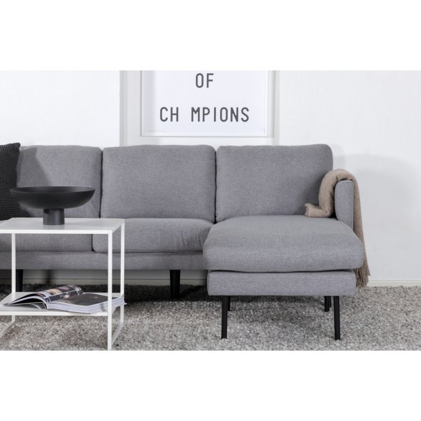 Polar - Sofa i U-form med grt polyester stof