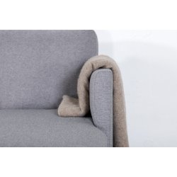 Polar - Sofa i U-form med grt polyester stof