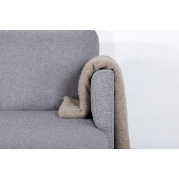 Polar - Sofa i U-form med grt polyester stof