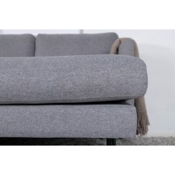 Polar - Sofa i U-form med grt polyester stof