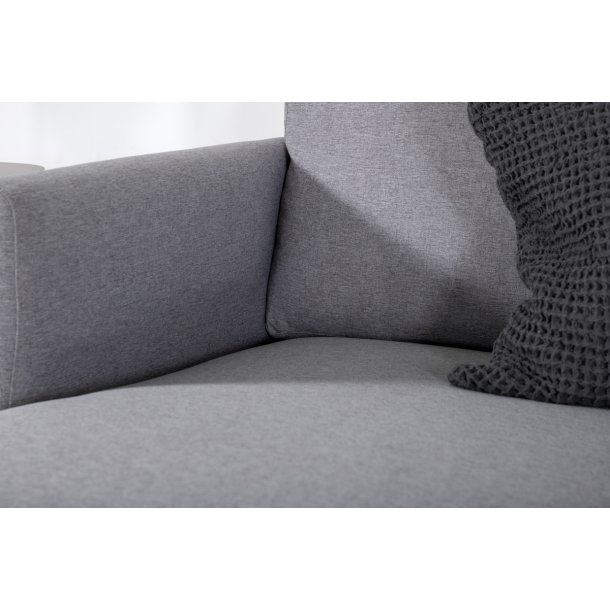 Polar - Sofa i U-form med grt polyester stof