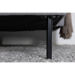 Polar - Sofa i U-form med grt polyester stof