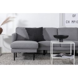 Polar - Sofa i U-form med grt polyester stof