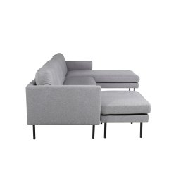 Polar - Sofa i U-form med grt polyester stof