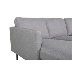 Polar - Sofa i U-form med grt polyester stof