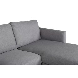 Polar - Sofa i U-form med grt polyester stof