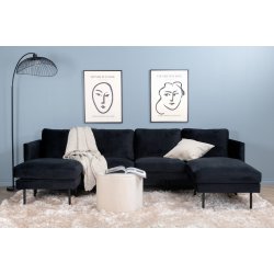 Polar - Sofa i U-form med sort fljl