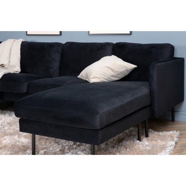 Polar - Sofa i U-form med sort fljl