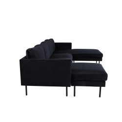 Polar - Sofa i U-form med sort fljl