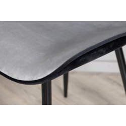 Interlagos - 2 Spisebordsstole i to-farvet fljl og sort metal