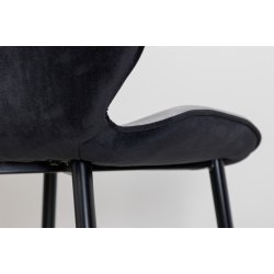 Interlagos - 2 Spisebordsstole i to-farvet fljl og sort metal