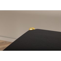 March - Spisebord i sort finer og metal, 90 x 190 cm.