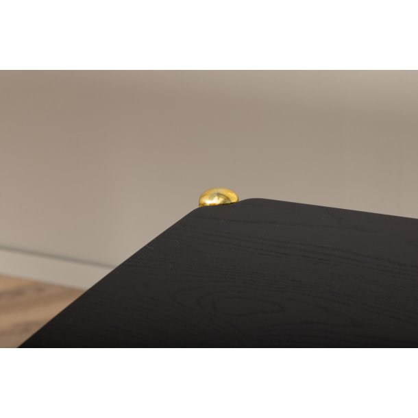 March - Spisebord i sort finer og metal, 90 x 190 cm.