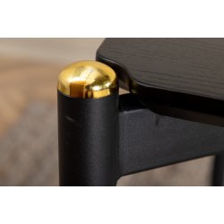 March - Spisebord i sort finer og metal, 90 x 190 cm.