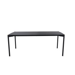 March - Spisebord i sort finer og metal, 90 x 190 cm.