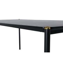 March - Spisebord i sort finer og metal, 90 x 190 cm.