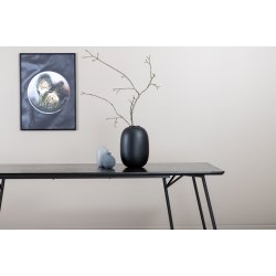 Pontius - Spisebord i sort egefiner og sort understel, rektangulr 90 x 190 cm