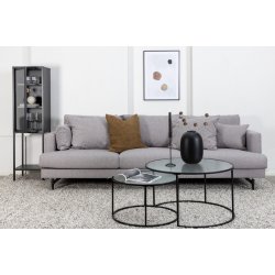 Warden - Sofa 3-personers i lysegr polyester stof