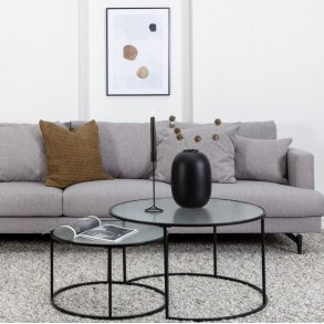 Warden - Sofa 3-personers i lysegrå polyester stof