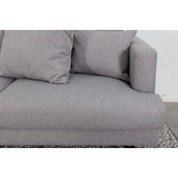 Warden - Sofa 3-personers i lysegr polyester stof
