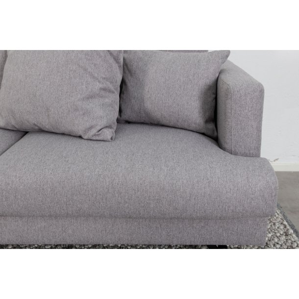 Warden - Sofa 3-personers i lysegr polyester stof